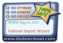 Outlook Import Wizard is safe to download