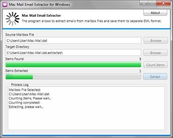 Free Mac Mail Email Extractor screenshot Free Mac Mail Email Extractor screenshot