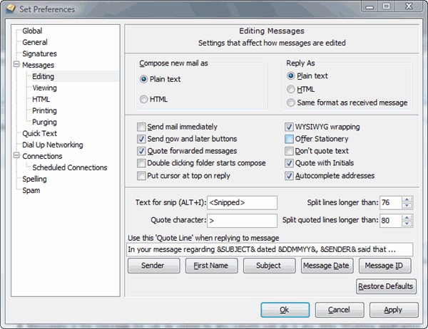 MailCOPA email storage location